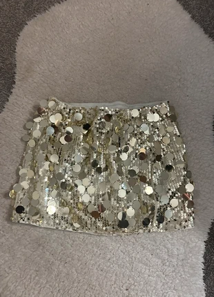 gold skirt, brand: Shein, condition: Very good, size: XXS / UK 2, £5.00, £5.95 includes Buyer Protection
