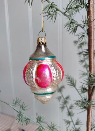 Vintage! Mooie lampion kerstornament kerstbal roze zilver, merk: Vintage, staat: Heel goed, € 9,50, € 10,68 inclusief Kopersbescherming Pro