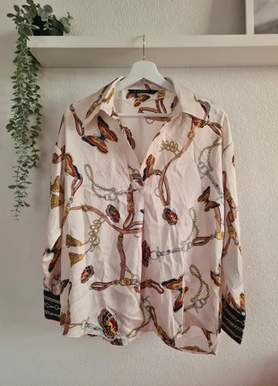 Chemise blanche imprimée Zara, brand: Zara, condition: New without tags, size: S / 36 / 8, €8.00, €9.10 includes Buyer Protection