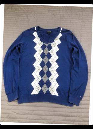 Pull Col V Golf Style Tommy Hilfiger - Taille M Homme Bleu 100% coton, marke: Tommy Hilfiger, zustand: Sehr gut, größe: M, 15,00 €, 16,45 € inklusive Vinted-Käuferschutz