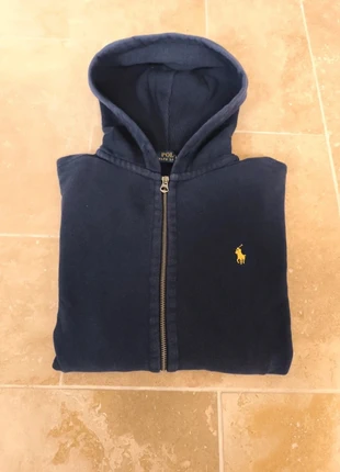 Magnifique sweat capuche marine logo jaune Ralph Lauren homme S, marca: Ralph Lauren, estado: Muito bom, tamanho: S, €40.49, €43.21 inclui Proteção do Comprador Pro