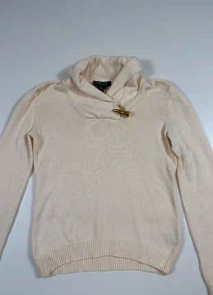 Pull beige à boucle dorée – Lauren Ralph Lauren – Taille S, brand: Ralph Lauren, condizioni: Ottime, taglia: S / IT 40 / EU 36, €15.00, €16.45 include la Protezione acquisti Pro
