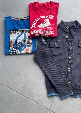Lot un gilet +2 tee-shirts manches longues, brand: Sergent Major, condition: Very good, size: 14 years / 164 cm, €6.00, €7.00 includes Buyer Protection