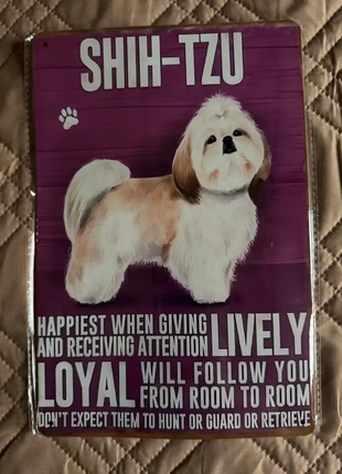 Plaque Décorative Vintage "Shih-Tzu", marque: La malle de Thessy, état: Neuf avec étiquette, 10,00 €, 11,20 € Protection acheteurs incluse