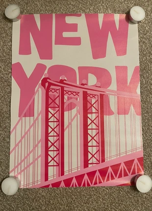 Poster – Pink New York print, brand: Art, condition: New with tags, £7.00, £8.05 includes Buyer Protection