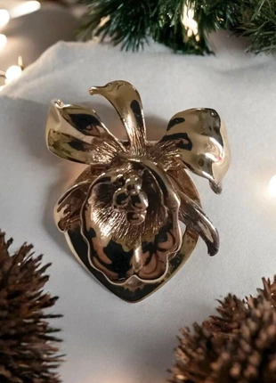Pince à foulard passant bijoux broche doré fleur, marque: Vintage Chic, état: Très bon état, 3,00 €, 3,85 € Protection acheteurs incluse