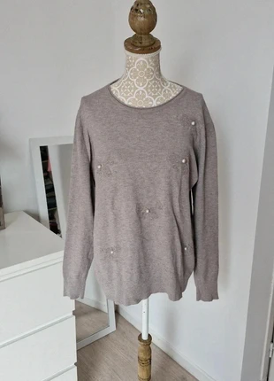 Pull beige Finery avec perles décoratives – Taille L/XL, marque: Finery, état: Très bon état, taille: L / 40 / 12, 9,99 €, 11,19 € Protection acheteurs incluse