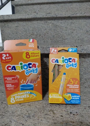 Colori a dita e matitoni Carioca, merk: Carioca, staat: Nieuw met prijskaartje, maat: 24-36 maanden / 92 cm, € 6,00, € 7,00 inclusief Kopersbescherming