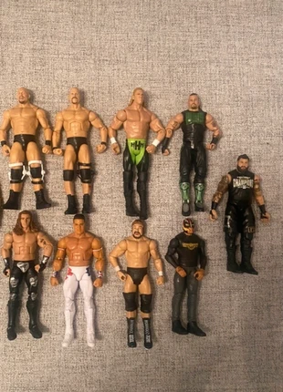 WWE Wrestling Action Figures, brand: Mattel, condition: Very good, size: Preemie, up to 44cm, €75.00, €79.45 includes Buyer Protection