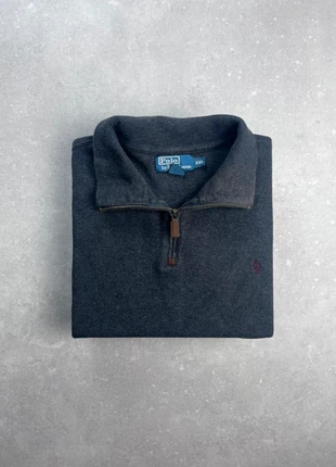 Pull Col Roulé Half Zip 1/4 Zip Ralph Lauren Col Camionneur Taille XXL Homme Gris Logo Bordeaux, merk: Ralph Lauren, staat: Heel goed, maat: XXL, € 60,00, € 63,70 inclusief Kopersbescherming Pro