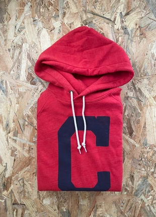 Pull sweat à capuche Hoodie Homage rouge logo bleu marine XL, brand: y2k, condition: Very good, size: XL, €9.00, €10.15 includes Buyer Protection