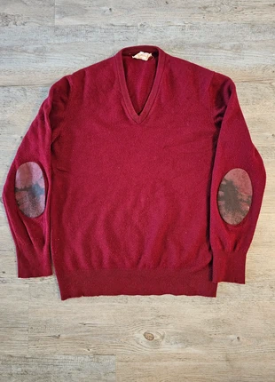 Pull col V ras du cou a coudière Burberry femme taille M laine rouge, marca: Burberry, estado: Muito bom, tamanho: M / 38 / 10, €45.00, €47.95 inclui Proteção do Comprador