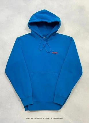 Pull Obey Bleu Broderie Rose Homme coupe Large Hoodie Sweatshirt - Taille S /1957R, merk: Obey, staat: Heel goed, maat: S, € 49,00, € 52,15 inclusief Kopersbescherming Pro