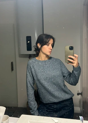 Pull en maille bleu gris vintage, brand: Vintage, condition: Very good, size: S / 36 / 8, €12.00, €13.30 includes Buyer Protection