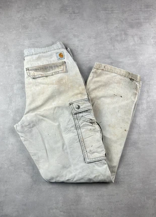 Pantalon carhartt cargo workwear beige sunfaded patiné vintage - Taille 30x32, brand: Carhartt, condizioni: Ottime, taglia: IT 40 | W30, €25.00, €26.95 include la Protezione acquisti Pro