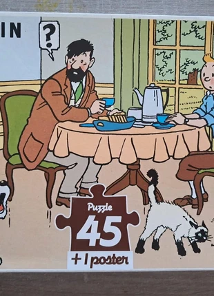Ancien puzzle Tintin 45 pièces petit déjeuner 1994, marca: TinTin, estado: Bom, €13.00, €14.35 inclui Proteção do Comprador