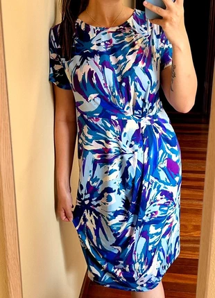 Vestido midi de Día Loose Fit Estampado Degradado Púrpura/Azul/Blanco M, marque: La Boutique, état: Très bon état, taille: M / 38 / 10, 16,00 €, 17,50 € Protection acheteurs incluse