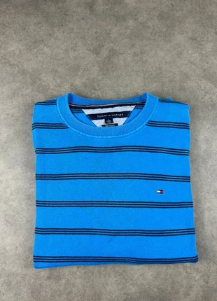 Pull Tommy Hilfiger homme taille XL – bleu clair à fines rayures marine – coton pima doux, marque: Tommy Hilfiger, état: Très bon état, taille: XL, 23,00 €, 24,85 € Protection acheteurs incluse