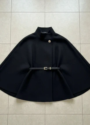 Cape noire élégante ceinturée style old money taille S, brand: Vintage Chic, condition: Very good, size: S / 36 / 8, €54.90, €58.35 includes Buyer Protection