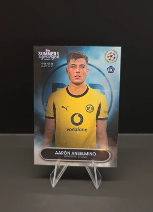 2025-26 Topps Summer Signings Aaron Anselmino /99 Borussia Dortmund, marque: Topps, état: Neuf avec étiquette, 5,00 €, 5,95 € Protection acheteurs incluse