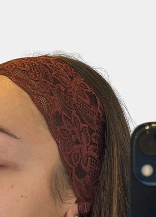 Bandeau dentelle fait main - Marron chocolat, marca: Fait Main, estado: Novo sem etiquetas, tamanho: Tamanho único, €9.90, €11.10 inclui Proteção do Comprador