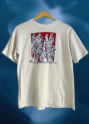 Vintage Australian Souvenir Tee Shirt with many Kangaroos, condizioni: Ottime, taglia: S, €12.00, €13.30 include la Protezione acquisti