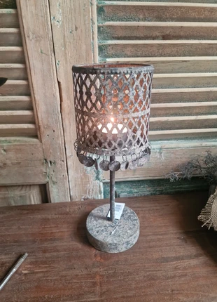 Decoratieve rustieke muntjes kandelaar L, merk: VanEtje Stoer Wonen, staat: Nieuw zonder prijskaartje, € 24,95, € 26,90 inclusief Kopersbescherming