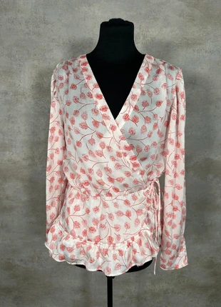 Blouse portefeuille See U Soon blanche imprimé rouge taille M / 38 / 10, brand: See U Soon, condizioni: Ottime, taglia: M / IT 42 / EU 38, €6.00, €7.00 include la Protezione acquisti Pro