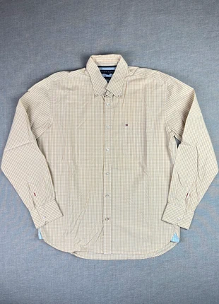 Chemise manches longues vintage à carreaux jaune blanc tommy Hilfiger taille L, brand: Tommy Hilfiger, condition: Good, size: L, €10.00, €11.20 includes Buyer Protection