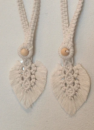 Juego 2 unidades de sujetacortinas de macramé color crema estilo boho, état: Neuf avec étiquette, 12,00 €, 13,30 € Protection acheteurs incluse