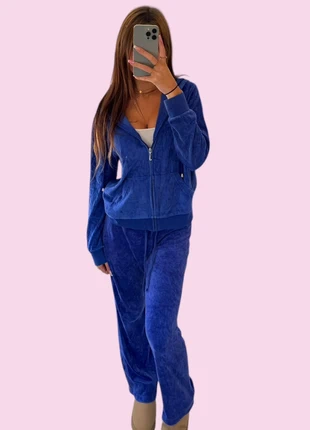 Juicy Couture 2000s Royal Blue Velour Tracksuit – Authentic, merk: Juicy Couture, staat: Heel goed, maat: S / 36 / 8, € 45,00, € 47,95 inclusief Kopersbescherming