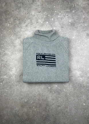 Pull Col Roulé Polo Ralph Lauren Taille L Homme Gris Drapeau Flag Américain 100% Coton #F56, marque: Ralph Lauren, état: Très bon état, taille: L, 90,00 €, 95,20 € Protection acheteurs (Pro) incluse