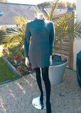 Pull Long femme taille 36 gris, marke: F&F, zustand: Sehr gut, größe: S / 36 / 8, 5,00 €, 5,95 € inklusive Vinted-Käuferschutz