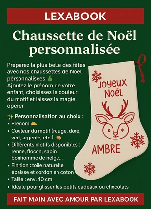Chaussette de Noël fait main, marca: Fait Main, estado: Nuevo con etiquetas, 8,50 €, 9,63 € Protección al comprador incluida