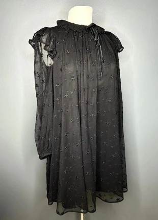 Robe chic de soirée hiver midi Claudie pierlot noir motifs étoiles évasé taille 38 M, marca: Claudie Pierlot, estado: Muy bueno, tamaño: M / 38 / 10, 60,00 €, 63,70 € Protección al comprador Pro incluida