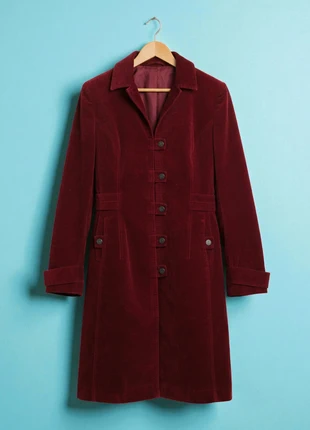 Knife – Premium & Elegant Red Vintage Floral Velvet Coat with Single-Breasted – M 🌟🌟, marque: Vintage Dressing, état: Très bon état, taille: M / 38 / 10, 54,90 €, 58,35 € Protection acheteurs incluse