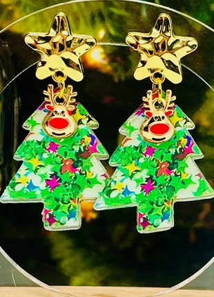 Boucles d’oreilles Sapins de Noël vintage vert, zustand: Sehr gut, 6,00 €, 7,00 € inklusive Vinted-Käuferschutz