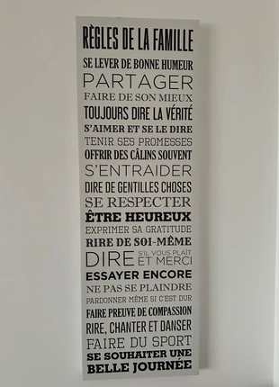 Cadre décoration mural règles de la famille, état: Neuf sans étiquette, 2,00 €, 2,80 € Protection acheteurs incluse
