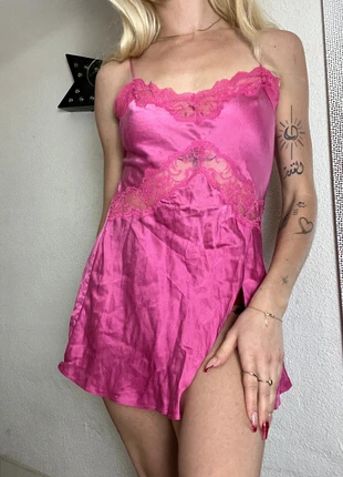 robe nuisette rose y2k satiné dress girly babydoll vintage 90s, brand: Vintage Dressing, condition: Very good, size: S / 36 / 8, €17.00, €18.55 includes Buyer Protection