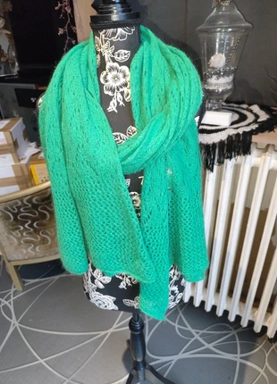 Écharpe verte en mailles, marque: Boutique privée, état: Neuf sans étiquette, 10,00 €, 11,20 € Protection acheteurs incluse