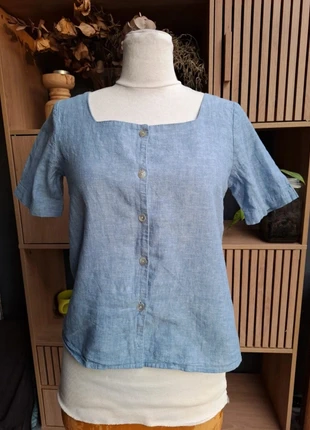 Élégance Décontractée Haut en Jean Denim Tendance Mango🌟, brand: MNG, condition: Very good, size: XS / 34 / 6, €14.30, €15.72 includes Buyer Protection