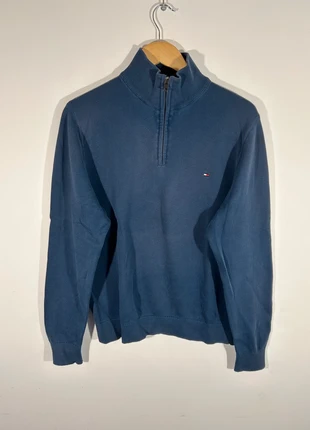 Pull Tommy Hilfiger half zip bleu, marque: Tommy Hilfiger, état: Bon état, taille: L, 12,00 €, 13,30 € Protection acheteurs (Pro) incluse