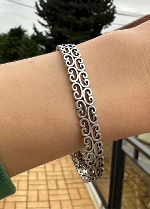 Bracelet ajouré gris en argent, marque: Vintage Dressing, état: Très bon état, 13,00 €, 14,35 € Protection acheteurs (Pro) incluse
