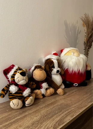 Lot de 4 Peluches de Noël Adorables (Tigre, Singe, Chien, Père Noël), brand: JouéClub, condition: Very good, size: One size, €20.00, €21.70 includes Buyer Protection