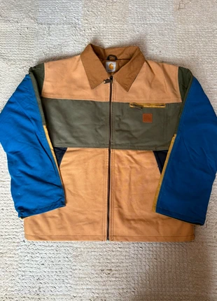 Jacket Carhartt rework Harrington bomber vintage Detroit monogram canvas 90s Leather, marca: Carhartt, estado: Muy bueno, tamaño: L, 45,00 €, 47,95 € Protección al comprador incluida