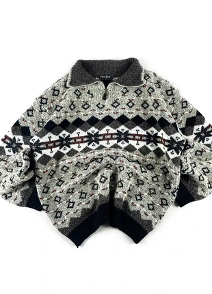 Magnifique Pull Vintage Y2K Nordic Knit | Motif Hiver Old School | Beige Marron Noir| Size M, marke: Vintage Dressing, zustand: Gut, größe: M / 38 / 10, 39,95 €, 42,65 € inklusive Vinted-Käuferschutz