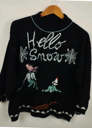 Pull hiver femme vintage ski snowboard neige noir XL, brand: Vintage Dressing, condition: Very good, size: XL / 42 / 14, €18.00, €19.60 includes Buyer Protection