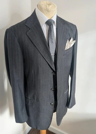 Veste de Costume Sur-Mesure Gorgone Uomo – Rayures Craie – 52 – N°166, marque: Made In Italy, état: Très bon état, taille: 52, 35,00 €, 37,45 € Protection acheteurs incluse