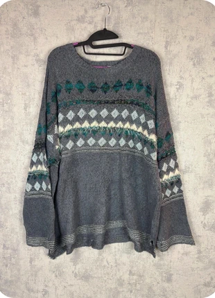 Pull Vintage Time and Tru Col Rond Gris | Motif Fair Isle Chiné | Taille XXL - Très bon état, marque: Vintage Dressing, état: Très bon état, taille: XXL / 44 / 16, 20,00 €, 21,70 € Protection acheteurs incluse