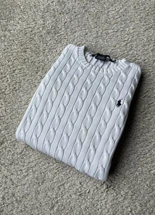 Pull Ralph Lauren Torsadé Col Rond Blanc, marque: Ralph Lauren, état: Bon état, taille: S / 36 / 8, 29,00 €, 31,15 € Protection acheteurs (Pro) incluse